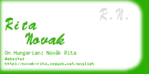 rita novak business card