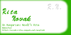 rita novak business card